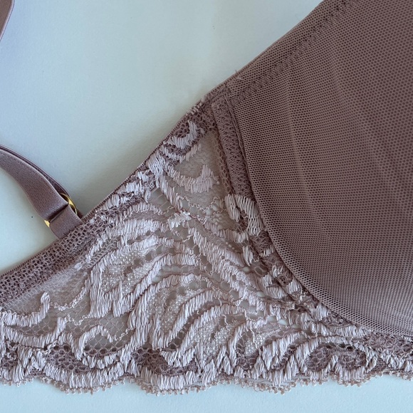 Natori Feathers Plunge T-Shirt Bra Purple 30DD - Picture 5 of 5